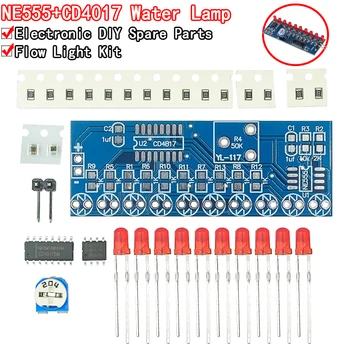 NE555 + CD4017 Koşu LED Akış led ışık Elektronik Üretim Paketi DIY Kiti