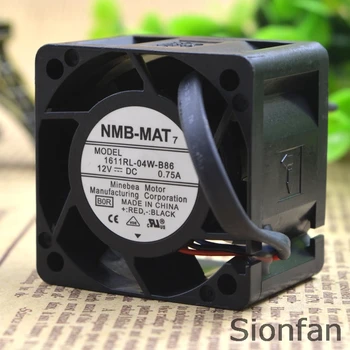 NMB 4028 4 CM 12 V 0.75 A 1611RL-04W-B86 Yüksek Hızlı Şiddetli sunucu fanı Test Çalışma