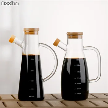 NOOLIM uzun borosilikat cam ısıya dayanıklı cam yağ tencere mutfak malzemeleri baharat şişeleri soya sosu sirke şişeleri