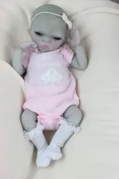 NPK 14 inç Alien Reborn Bebek Bitmiş Bebek Imani Premie Boyutu Yüksek Kaliteli 3D boya Koleksiyon Sanat Bebek