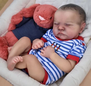NPK 49 CM Iki Vücut Seçenekleri Yenidoğan Bebek Bebek Reborn Levi Uykuda Gerçekçi Yumuşak Dokunmatik Topluca Bebek 3D Cilt Visibile Damarlar Sanat Bebek