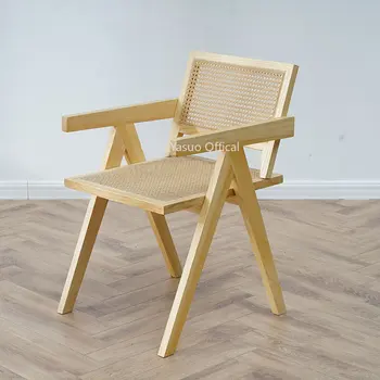 Ofis İskandinav yemek sandalyeleri Ahşap Balkon Oturma Odası Salonu Yemek Odası Sandalye Tasarımcı Muebles Para El Hogar Mobilya WYH