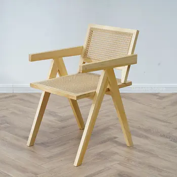 Ofis Yaratıcı Tasarım Sandalyeler Oturma Odası Ahşap Salon Ofis İskandinav Yatak Odası Sandalye Kol Dayama Muebles Para El Hogar Ev Mobilyaları
