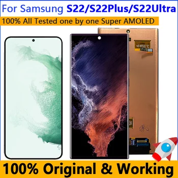 Orijinal Samsung Galaxy S22 S901 S22 Artı S906 S906F S22 Ultra S908 Çerçeve İle LCD Ekran Dokunmatik Ekran Digitizer Meclisi