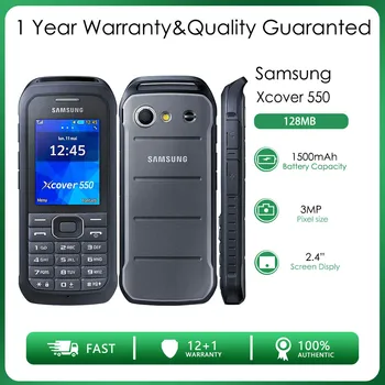 Orijinal Unlocked Samsung Xcover 550 B550H 3G 128 MB Mini SIM 3MP 2.4 
