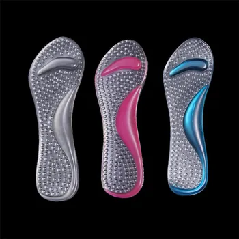Ortopedik Silikon Tabanlık Yüksek Topuklu ayak yastığı Kemer Desteği Ayakkabı Pedleri Şeffaf kaymaz Masaj Metatarsal Yastık