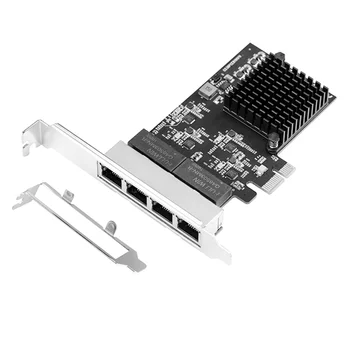 PCIe 4 Port Gigabit Ethernet Denetleyici Kartı 1X1000 Mbps NIC RTL8111H Cips Masaüstü için Düşük Braket ile