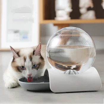 Pet gıda kapları kabarcık su sebili şeffaf çıkarılabilir yıkanabilir kedi otomatik su sebili köpek su kasesi