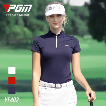 PGM Golf Kadın Gömlek Yaz İnce Spor Salonu kısa kollu tişört Golf Kıyafeti Bayanlar Spor Hızlı Kuru Nefes YF402