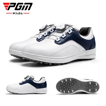 PGM Çocuk golf ayakkabıları Su Geçirmez Anti-skid Çocuk Hafif Yumuşak Nefes Sneakers Genç Topuzu spor ayakkabı 31-38 Yard
