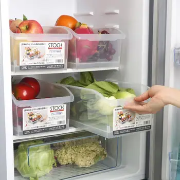 Plastik Şeffaf Buzdolabı Organizatör Slayt Raf Çekmece Kutusu Raf Tutucu Buzdolabı Çekmece Mutfak Meyve Gıda saklama kutusu