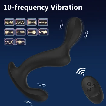 Prostat masaj aleti Uzaktan Kumanda Anal Plug Vibratör Su Geçirmez 10 Stimülasyon Modları Butt Anüs Masajı Silikon Seks Oyuncak Erkekler için