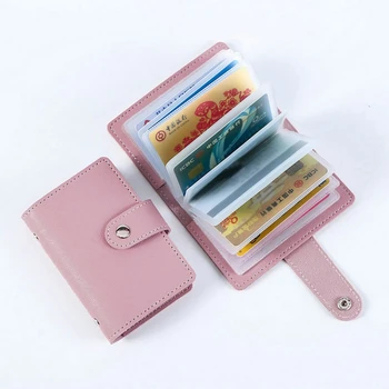 Pu Kredi kart tutucu Çoklu Yuvaları kart tutucu Kadın Yeni Taşınabilir küçük cüzdan bozuk para cüzdanı Büyük Kapasiteli Kart çanta