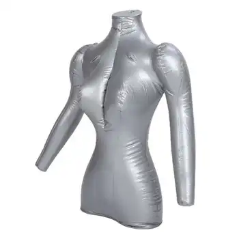 PVC Kadın Giysileri Ekran Standı Şişme Kadın Üst Vücut Giyim model elbise Formu Manken Ceket Ceket Ekran Kalıp