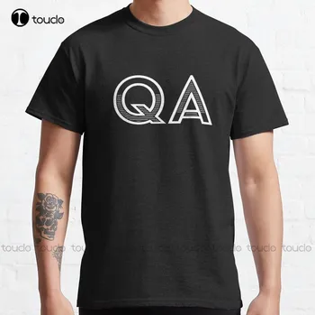 Qa-Kalite Güvencesi (Beyaz Metin) klasik T-Shirt Voleybol Gömlek Özel Aldult Genç Unisex Dijital Baskı Tee Gömlek Yeni