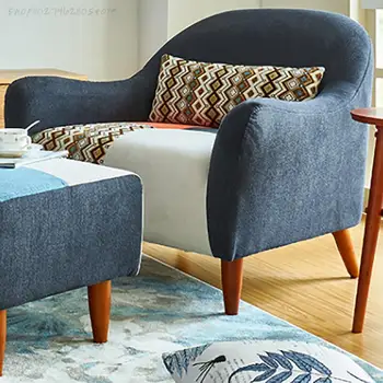 Rahat Minimalist Oturma Odası Kanepe İskandinav Kumaş Salon Tembel Oturma Odası Sandalyeleri Modern Zemin Divani Da Soggiorno Ev Eşyaları