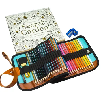 Renkli kurşun kalem 50 Adet Set Altıgen Yağlı Renkli kurşun Seti Perde ile Okul Sanat boyama seti Sanat Kaynağı