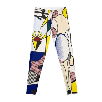 roy lichtenstein pop art Tayt kadın fitness pantolonları spor tayt kadın pantolon