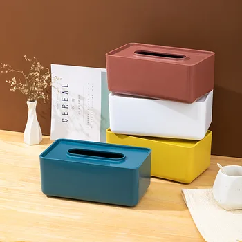 Sadelik Doku Kutuları Sevimli Kızlık Plastik Peçete Tutucu Ev Yatak Odası Başucu Pompalama Kağıt saklama kutuları Doku kutu tutucu