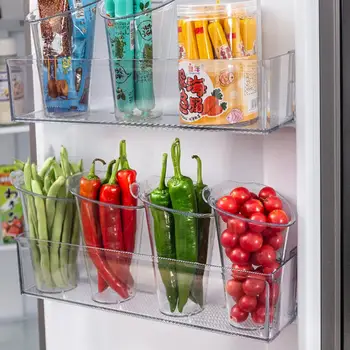 Saklama kutusu Şeffaf Sınıflandırmak Depolama Plastik Buzdolabı Yan Kapı Gıda Konteyner Organizatör Kutusu Mutfak Gadget