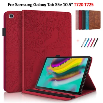 Samsung Galaxy S5e tablet kılıfı Kabartmalı pu deri cüzdan Kart Yuvaları Tablet Funda Samsung Tab S5e Durumda 10.5