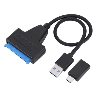 SATA USB 3.0 kablosu kadar 6 Gbps için 2.5 İnç Harici HDD SSD 22pin harici sabit disk Adaptör Kablosu