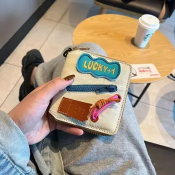 Sevimli Yama küçük cüzdan Kadın Kredi kart tutucu Tasarımcı Bozuk para çantaları Kadınlar için 2023 Markalar Fermuar Bayan Çanta Debriyaj Şık