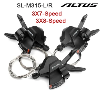 SHİMANO Altus SL-M315 Bisiklet Kolu Kolu 3x7S 3x8 Hız 21S 24S Değiştiren Tetik Hızlı Yangın Artı Değiştiren Kablo m315 Tetikleyicileri