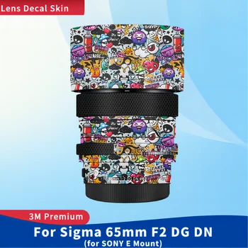 Sigma 65mm F2 DG DN SONY E Dağı çıkartma kaplama Vinil Wrap Film Kamera Lens Vücut Koruyucu Sticker Koruyucu Ceket