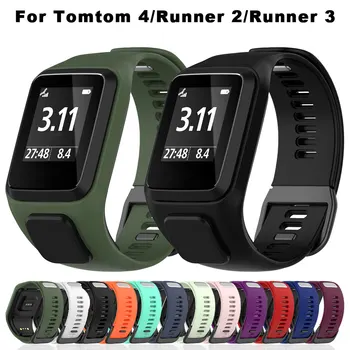 Silikon Watchband Değiştirme TomTom 4 Spark / 3 Kayış Spor İzle Tom Tom Koşucu 2 Kardiyo Runner3 saat kayışı saat kayışı