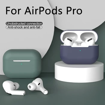 Silikon Yumuşak silikon kılıf AirPods İçin Pro kablosuz bluetooth Kulaklık Koruyucu Kılıf Apple airpods İçin pro kulaklık Kutusu Kapağı