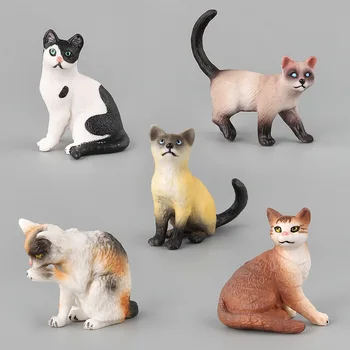 Simülasyon hayvan modeli bir dizi yerli kedi yavru modelleme oyuncak modelleri
