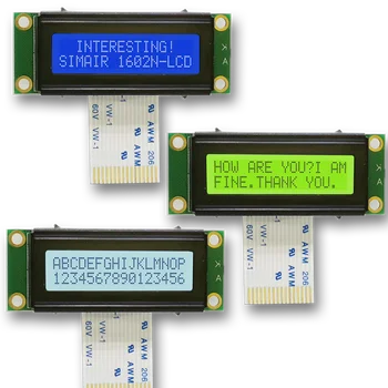 SMR1602N 5V Küçük Boy 1602 Nokta Vuruşlu Karakter LCD ekran Ekran Modülü 16x2 LED Beyaz Aydınlatmalı