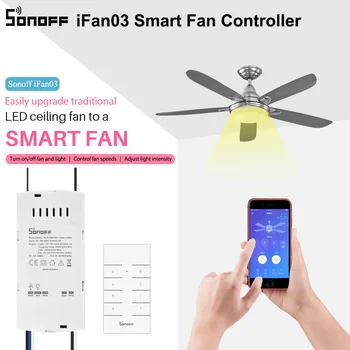 SONOFF ıFan03 / ıFan04 Akıllı Fan Anahtarı Dönüştürmek Fan Wifi Akıllı Kontrol Ayarlamak Fan hızı tavan vantilatörü ve ışık kontrolörü