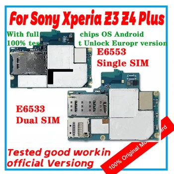 Sony Xperia için Z3 + Çift / Z3 Artı Çift / Z4 E6533 E6553 32 Gb Unlocked Orijinal Anakart Anakart Cips ile Android Işletım Sıstemı