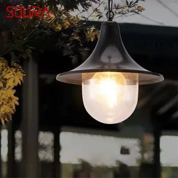 SOURA açık Retro kolye ışık Modern LED lamba su geçirmez ev koridor dekorasyon için