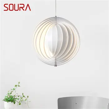 SOURA kolye ışık Modern yaratıcı beyaz LED lambalar fikstür ev dekoratif yemek odası için