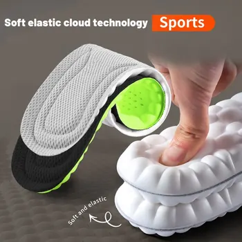 Spor ayakkabı tabanlığı 4D Şok Emme Deodorant Nefes Yastık Koşu Tabanlık Ayak Erkek Kadın