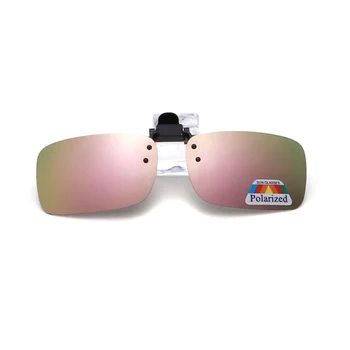 Sürüş güneş gözlüğü Parlama Önleyici Gözlük Dikdörtgen Ayna Klipleri Balıkçılık Flip Up güneş gözlüğü üzerinde klip Erkekler UV400 Kadınlar