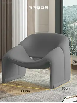 Sıcak satış yeni ticari İskandinav tekli koltuk ışık lüks basit modern oturma odası yatak odası tasarımcı yengeç sandalye net kırmızı