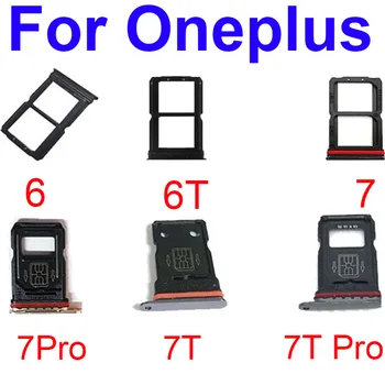 Sım Kart Tepsi Tutucu Oneplus 6 İçin 6T 7 7T Pro Sım Yuvası Soket SD Kart Bellek Okuyucu Flex Kablo Onarım Yedek Parçalar
