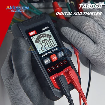 TA806A Multimetre Dijital Profesyonel AC DC Gerilim Metre True RMS Multimetro Otomatik direnç test aleti NCV Akıllı Voltmetre