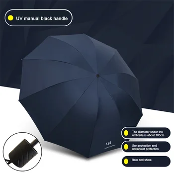 Takviyeli Rüzgar Geçirmez Güçlü Güneş Gölge Şemsiye Tam Otomatik Katlanır Şemsiye Taşınabilir Çift Katmanlı UV koruyucu şemsiye