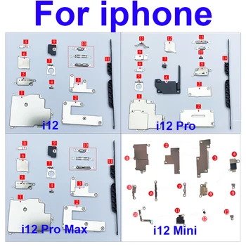 Tam Vücut İç Küçük Metal Demir iPhone 12/12 Pro / 12 Pro Max / 12 Mini Tutucu Braketi Kalkan Plaka Seti Kiti Yedek Parçalar