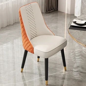 Tasarımcı Kadife yemek sandalyeleri Accent Modern Balkon Lüks yemek sandalyeleri Taht Ergonomik Krzesła Do Jadalni Ev Mobilyaları
