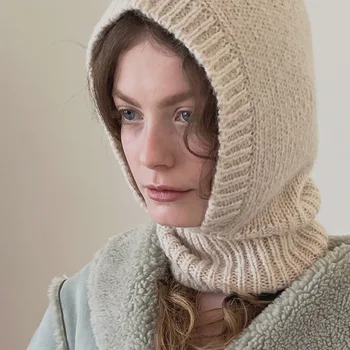 Tasarımcı Moda Sonbahar ve Kış Yün Çektirme Sıcak Yün Şapka Kadınlar için Örme Kap Yün Kişiselleştirilmiş Rahat Katı Bere