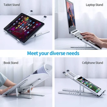 Taşınabilir Katlanabilir laptop standı Dizüstü Destek Tabanı Tutucu Ayarlanabilir Yükseltici Soğutma Braketi Dizüstü Tablet Aksesuarları
