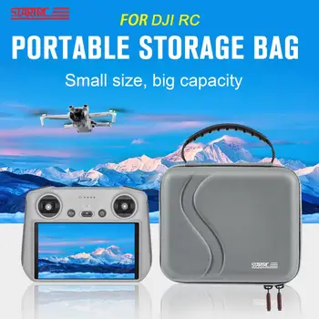 Taşınabilir saklama çantası DJI Mini 3 Pro / Mavic 3 Klasik / HAVA 2S Gri RC Ekran Uzaktan Kumanda PU Sert Kabuk Çanta Yeni