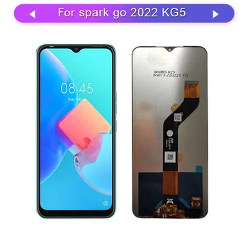 Tecno Spark go 2022 KG5 lcd ekran Dokunmatik Ekran Meclisi İle Cam Panel Sayısallaştırıcı Değiştirme