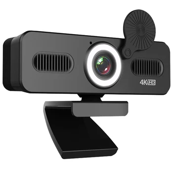 TISHRIC C360 Kamerası 4k web kamera era Mikrofon ile web kamera PC Kamera HD Webcam USB Kamera Bilgisayar Kamera Dolgu aydınlatma koruması